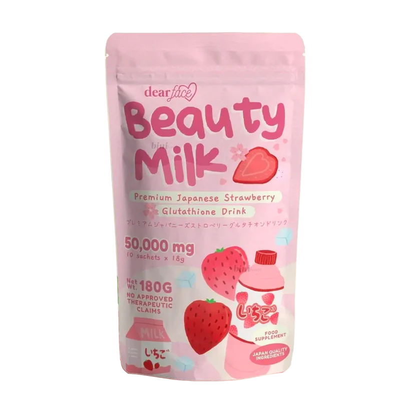 Dear Face Beauty Milk Premium Japanese Strawberry Glutathione Drink