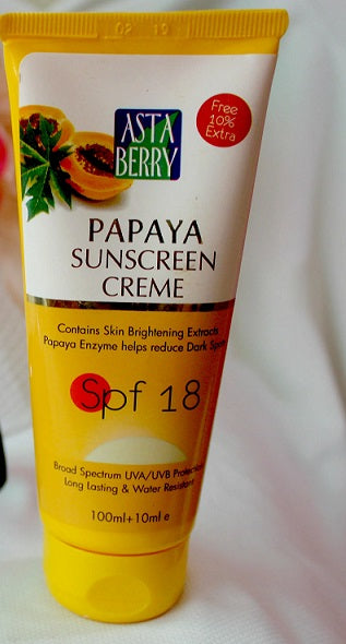 Asta Berry Papaya Sunscreen Creme SPF18