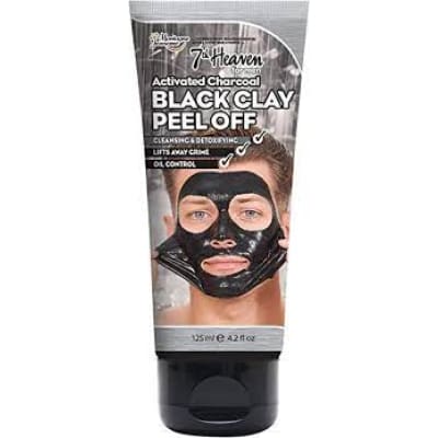 7th Heaven For Men Activated Charcoal Black Clay Pell Off