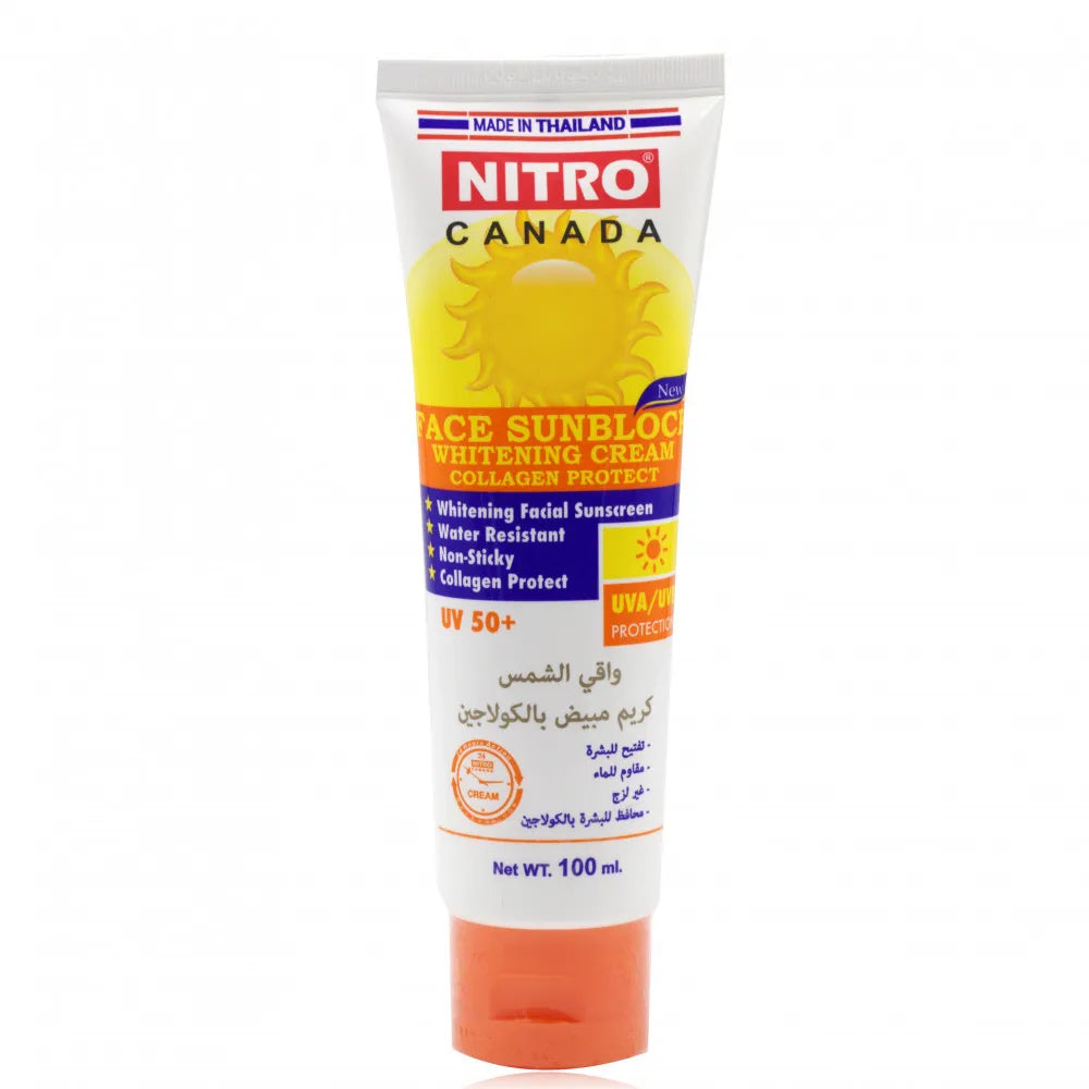 Nitro Canada Face Sunblock Whitening Cream UV 50+ 100g