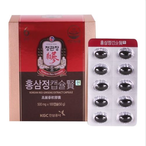 KGC Cheong Kwan Jang Korean Red Ginseng 6 Years Extract Capsules Hyun 500mg x 100 Red Ginseng Capsule