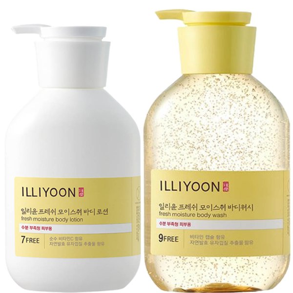 ILLIYOON Fresh Moisture Body Lotion & Wash Vitamin C, Citrus Extract, Niacinamide