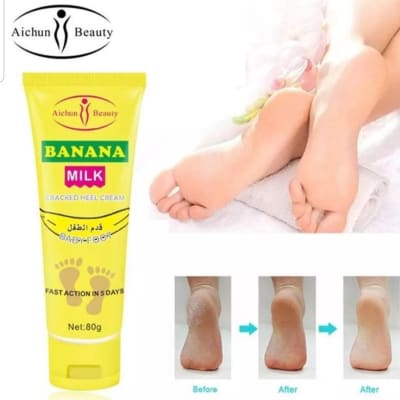 Aichun Beauty Cracked Heel Cream Foot Care Banana Milk Cream 80gm saffronskins.com™ 