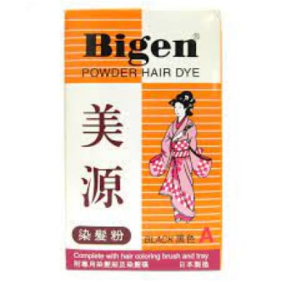 Bigen Powder Hair Dye A Black 6gm saffronskins.com 