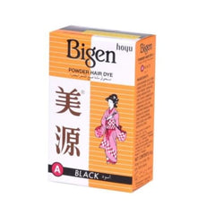 Bigen Powder Hair Dye A Black 6gm saffronskins.com 