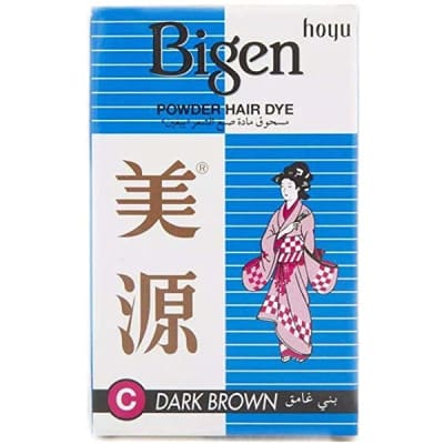 Bigen Powder Hair Dye C Dark Brown 6 gm saffronskins.com 