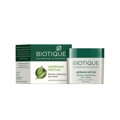 Biotique Bio Morning Nectar Flawless Lightening Eye Cream 15gm saffronskins 