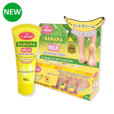 A Bonne Banana Milk Cracked Heel Cream Baby Foot 50gm saffronskins.com 