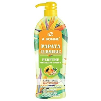 A Bonne Perfume Whitening Lotion Papaya Turmeric 500ml saffronskins.com 