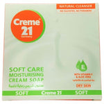 Creme 21 Soft Care Moisturising Cream soap 3X125gm saffronskins.com 