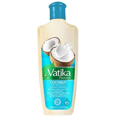 Dabur Vatika Naturals Coconut Enriched Hair Oil Volume and Thickness 200ml saffronskins 