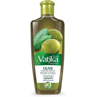 Dabur Vatika Naturals Olive Hair Oil - Enriched Hair Oil Nourish & Protect 300ml saffronskins 