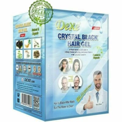 New Dexe Crystal Black Hair Color Gel Shampoo Organic Plant 