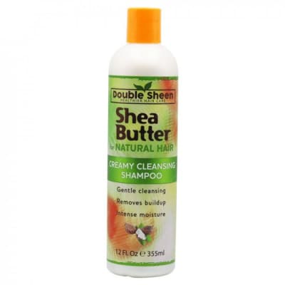 Double Sheen Shea Butter Natural Hair Creamy CLeansing Shampoo 355ml saffronskins.com™ 