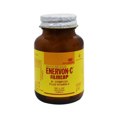 Enervon-C B Complex plus Vitamin C Filmcaps 30 Tablets saffronskins.com™ 