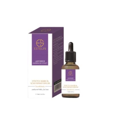 Estelin Lavender Essential Oil Extract Stretch Mark & Scar Repair Serum for Face & Body - 30ml 30ml saffronskins.com™ 