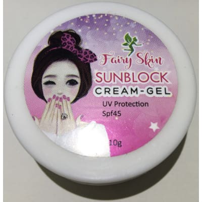 Fairy Skin Sunblock Cream Gel SPF45 10g saffronskins.com 