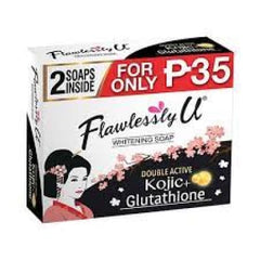 Flawlessly Whitening Soap Double Active Kojic + Glutathione 