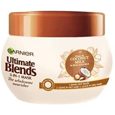 Garnier Ultimate Blends Hair Mask Coconut Milk & Macadamia Nourishing for Dry Hair 300 ml saffronskins 