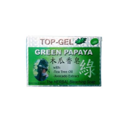 Top-Gel Green Papaya Herbal Bleach Soap saffronskins.com 