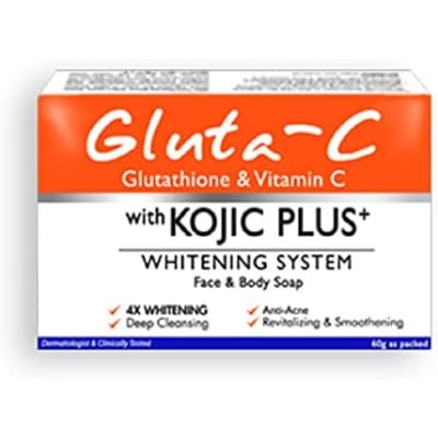 Gluta-C Glutathione & Vitamin C with Kojic Plus Whitening Face and Body Soap 60g saffronskins 