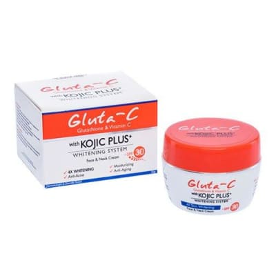 Gluta-C with Kojic Plus Whitening System Face & Neck Cream SPF 30 | 25gm saffronskins 