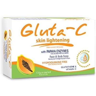 Gluta-c Skin Lighteing With Papaya Enzymes Face And Body Soap 135gm saffronskins.com 
