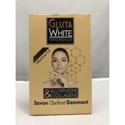 gluta white glutathione & collagen savon clarifant gommant 