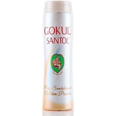 Gokul Pure Sandalwood Talcum Powder 140gm saffronskins 