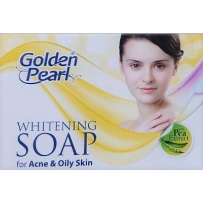 Golden Pearl Whitening Soap Oily Skin saffronskins.com™ 