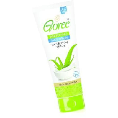 Goree Whitening Face Wash With Bursting Beads Aloe Vera 70ml saffronskins.com™ 