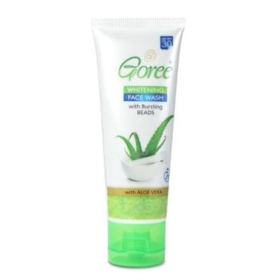 Goree Whitening Face Wash With Bursting Beads Aloe Vera 70ml saffronskins.com™ 