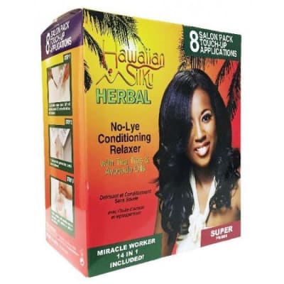 Hawaiian Silky Herbal No-Lye Conditioning Relaxer With Tea Tree & Avocado Oils saffronskins.com™ 