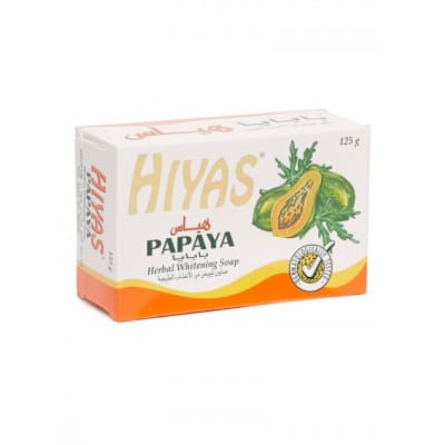 Hiyas Papaya Herbal Whitening Soap 125gm saffronskins.com™ 