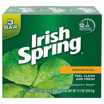 Irish Spring Original Bar Soap Feel Clean & Fresh Pack of 3 saffronskins 