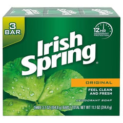 Irish Spring Original Bar Soap Feel Clean & Fresh Pack of 3 saffronskins 