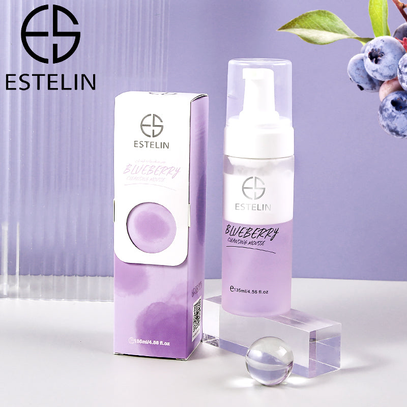 ESTELIN All in One Face Wash Blueberry Cleansing Mousse