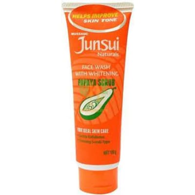 Junsui Face Wash Extra Whitening Papaya Scrub 100g