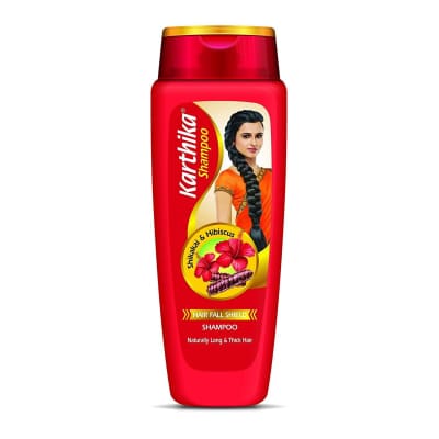 Karthika Hairfall shield shampoo with hibiscus and Shikakai 175ml saffronskins 