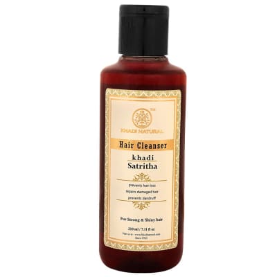 Khadi Natural Herbal Satritha Hair Cleanser 210ml saffronskins 