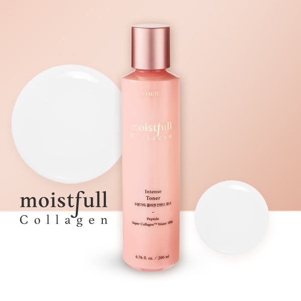 Etude Moistfull Collagen Intense Facial Toner 200ml - SuperCollagen Water, Peptide & Ceramide