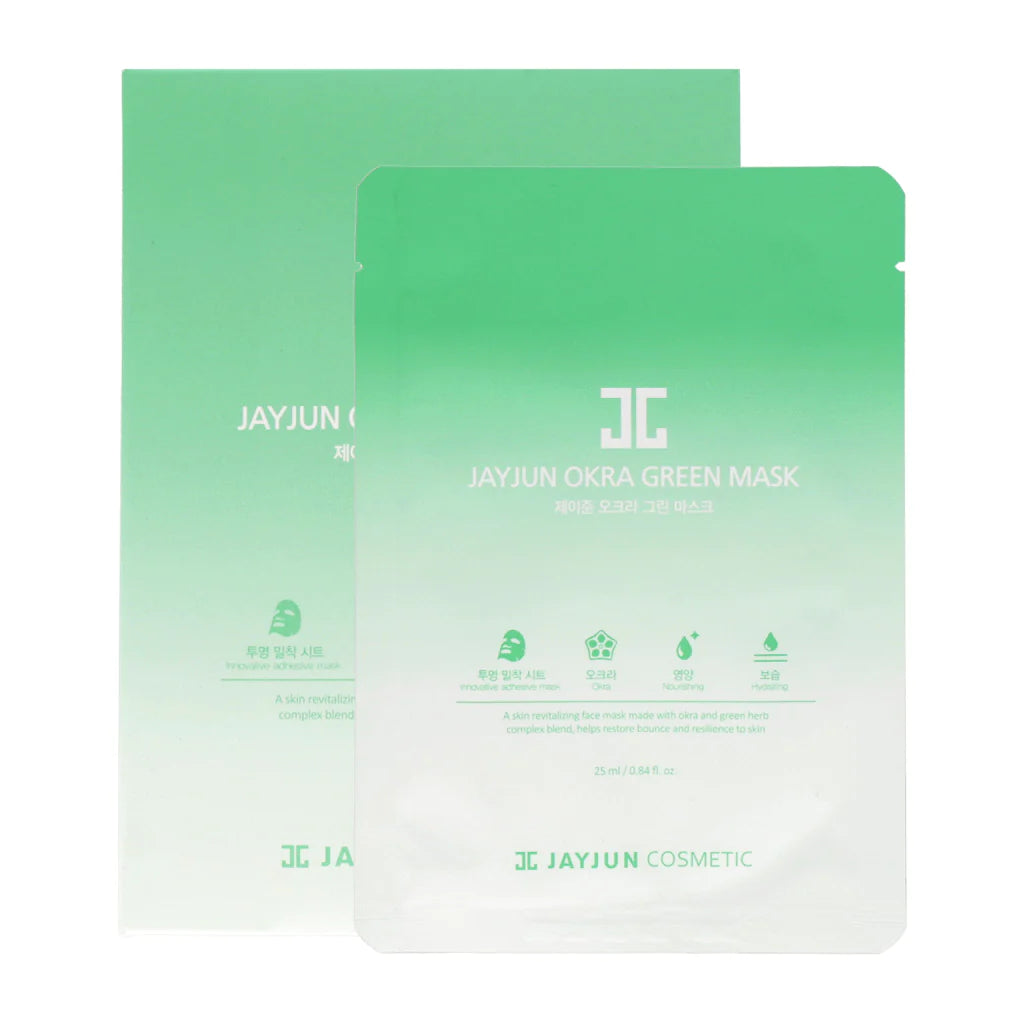 JAYJUN Okra Green Mask Pack 1Box (10sheets) 25ml