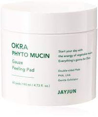 JAYJUN OKRA PHYTO MUCIN Cauze Peeling Pad 140ml (60pads)