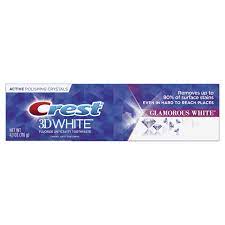 Crest, 3D White, Fluoride Anticavity Toothpaste, Glamorous White, 4.1 oz (116 g)