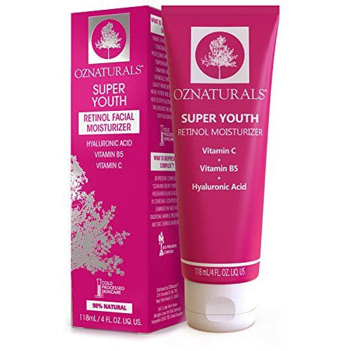 OZNaturals Pure Retinol Cream, Anti Wrinkle Anti Aging Retinol Night Cream 118ml