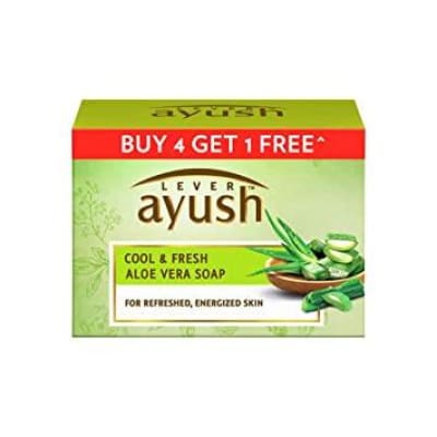Lever Ayush Cool and Fresh Aloe Vera Soap (4 x 100 g) saffronskins 