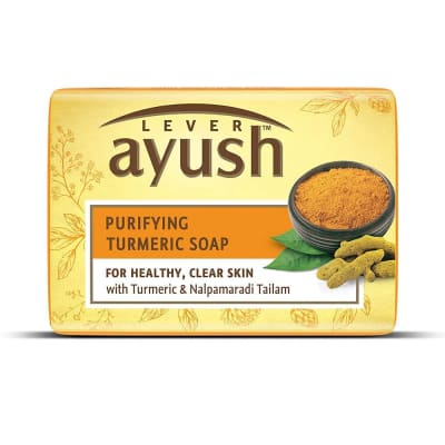 Lever Ayush Purifying Turmeric Soap (4 x 100 g) saffronskins 