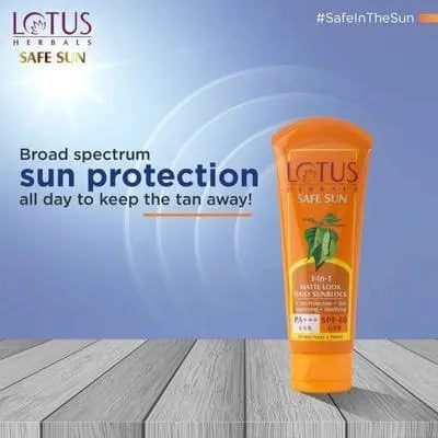 Lotus Safe Sun 3-in-1 Matte Look Daily Sunscreen SPF 40 100g saffronkart 