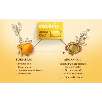 Medimix Turmeric & Argan Oil Soap 125gm saffronskins 