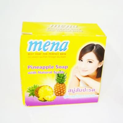 Mena Pineapple Soap 135gm saffronskins.com 